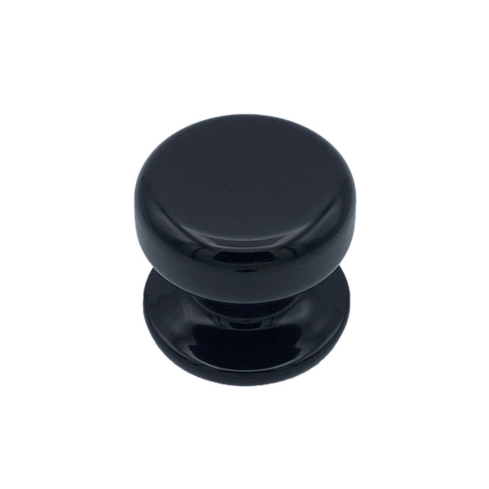 Pomolo fisso per porta SAGUATTI 875/70QB in alluminio nero lucido