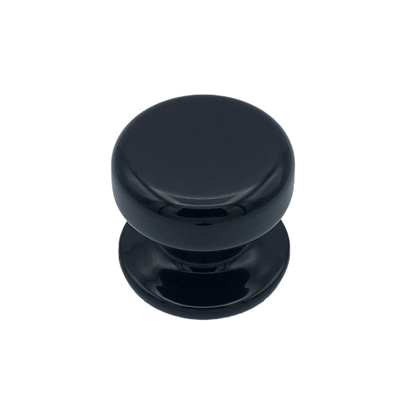 Pomolo fisso per porta SAGUATTI 875/70QB in alluminio nero lucido