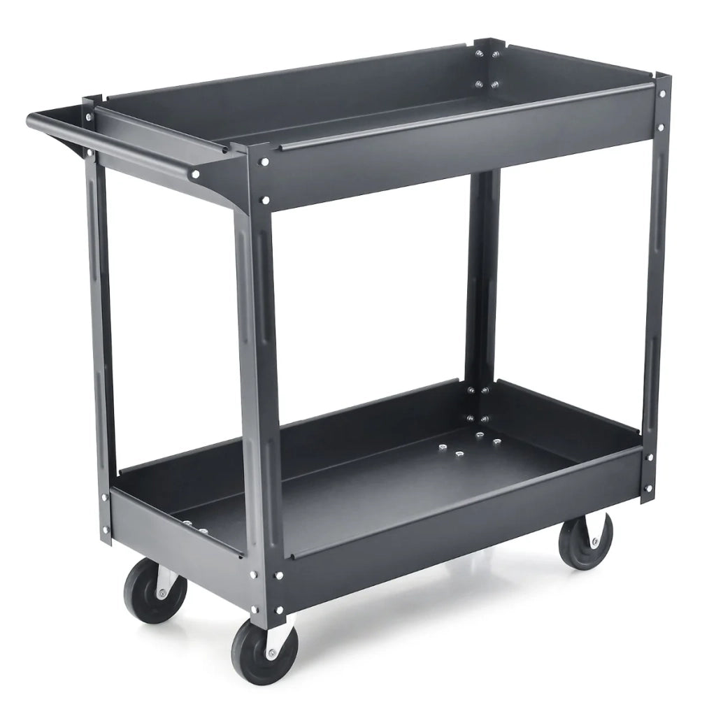 Carrello portautensili set da 1 85 x 41 x 79 cm antiruggine 4 ruote funzionali stile moderno metallo nero 20_0011400