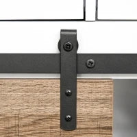 Mobile da Cucina Rustico con 2 Cassetti, Ripiani Aperti e Portabottiglie, in Legno e Metallo, 80x39x86 cm