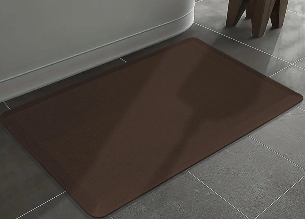 Tappeto Bagno Memory Ultrasoft Antiscivolo Impermeabile Tinta Unita Giulia - 44x75 - Marrone