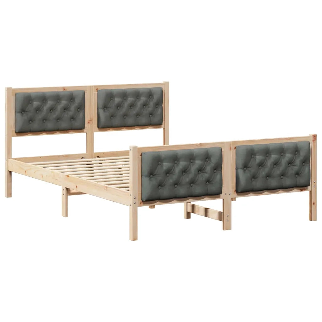 Struttura del letto Grigio scuro 140 x 200 cm Pino massello 3394289