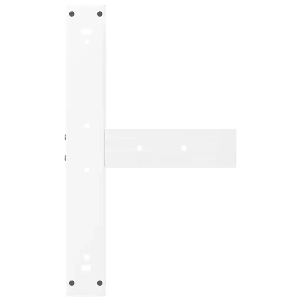 Gambe per tavolo da bar a forma di T 2 pz bianche 60x35x(100-101) cm in acciaio 4013093