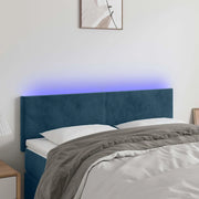 Testiera a LED-Testata con LED Blu Scuro 144x5x78/88 cm in Velluto 901560