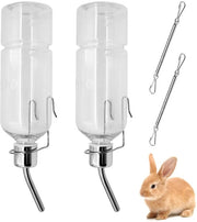Flessa automatica per animali da compagnia 350 ml - Flessa per conigli e piccoli animali da cortile - Flessa automatica - Materiale plastica/RS - Design trasparente