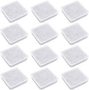 Filtro per Dispensatore d'Acqua - 12 pezzi - Parti di Ricambio - Carbone Attivo - 55x55x15 mm - Compatibile con Petmate - Mantenimento dell'Acqua Purificata