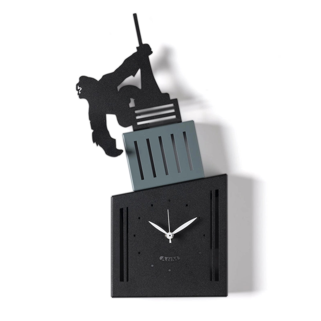 Orologio da parete di design King Kong Nero,petrolio,nero