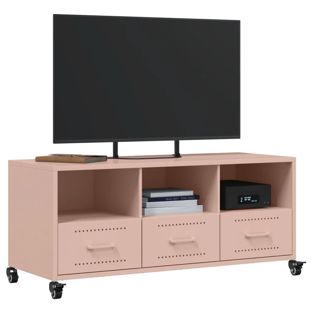 Mobile TV Rosa 100,5x39x43,5 cm in Acciaio