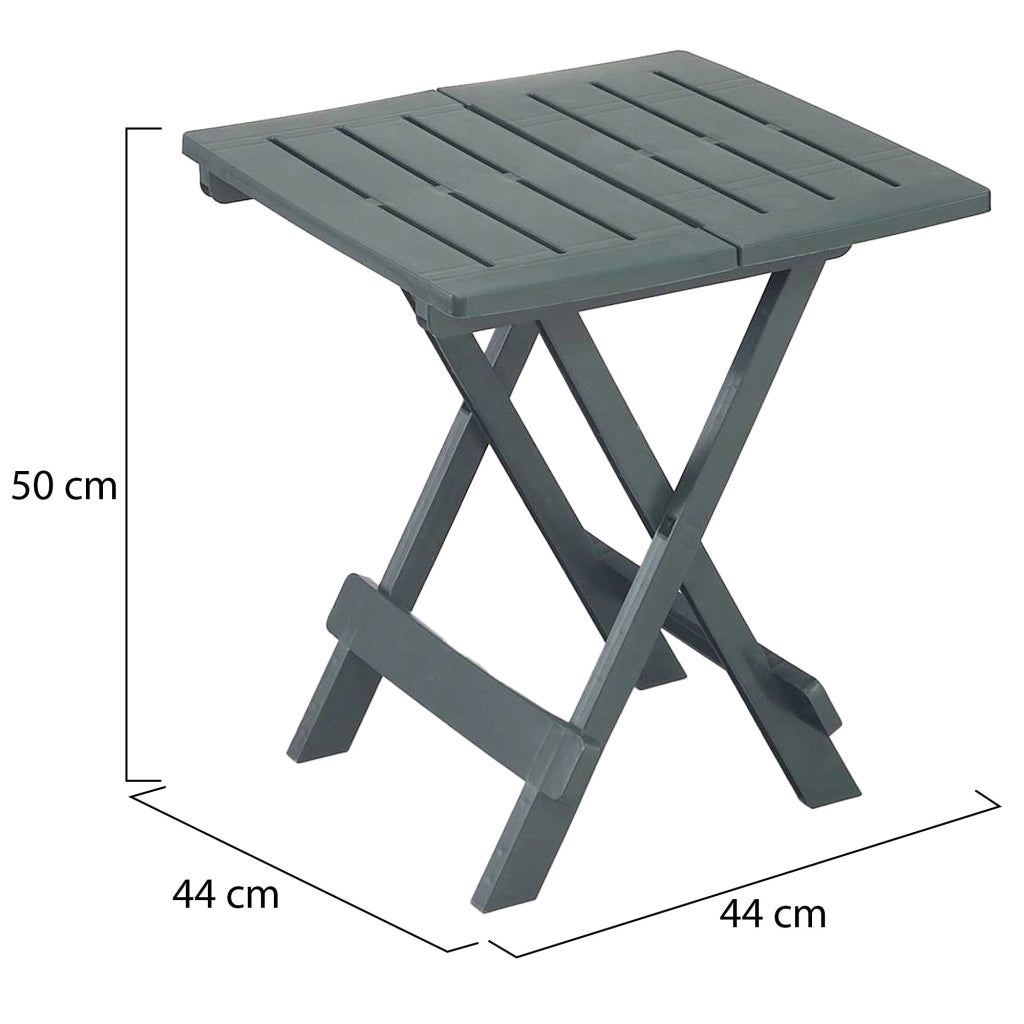 Elpino, Tavolo da Esterno 2 Posti Made in Italy, 44x44x50h cm Verde