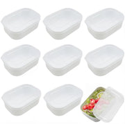 Set di contenitori in plastica per il congelamento, 8 pezzi, contenitori con coperchio in plastica, 280 ml, contenitori riutilizzabili per snack, set di contenitori in plastica per il congelamento di snack, frutta, erbe e salse.