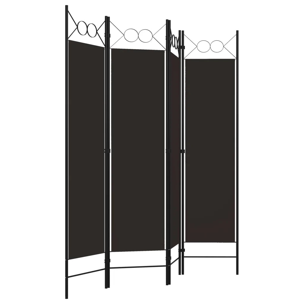 Paravento a 4 Pannelli Marrone 160x180 cm 320703