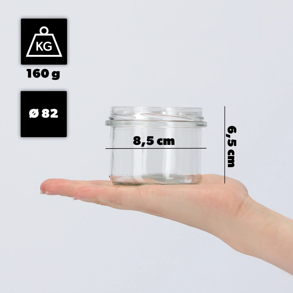 KADAX 50 barattoli in vetro da 235 ml barattoli per conserve di marmellata per candele