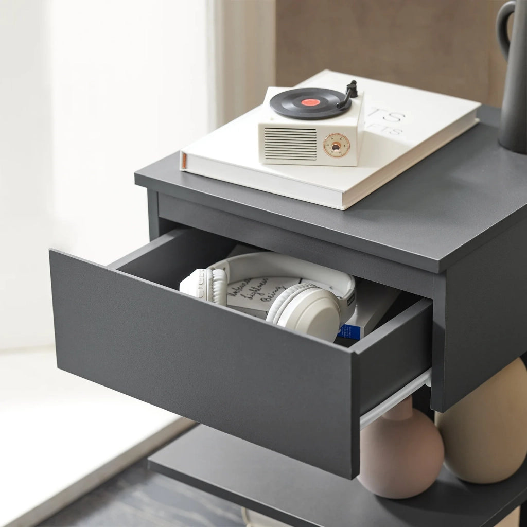 Tavolino da divano tavolino da soggiorno Comodini letto con cassetto Grigio FBT49-HG