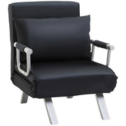 Divano letto 2 in 1 con schienale regolabile, 65L x 77W x 80H cm, rivestimento sfoderabile, cuscini inclusi, robusto e antiruggine, in poliestere,