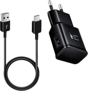 Cavo di ricarica USB-C 1 m per Samsung Galaxy S23 S22 S21 S20 S10 S10+ S9 S9+ S8 Note 8 9 10 - alimentatore di ricarica USB-C con funzione di ricarica rapida, 15W, robusto e affidabile.