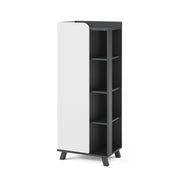 Vicco Mobiletto midi Antracite/bianco 50 x 128 cm con porta e vani aperti