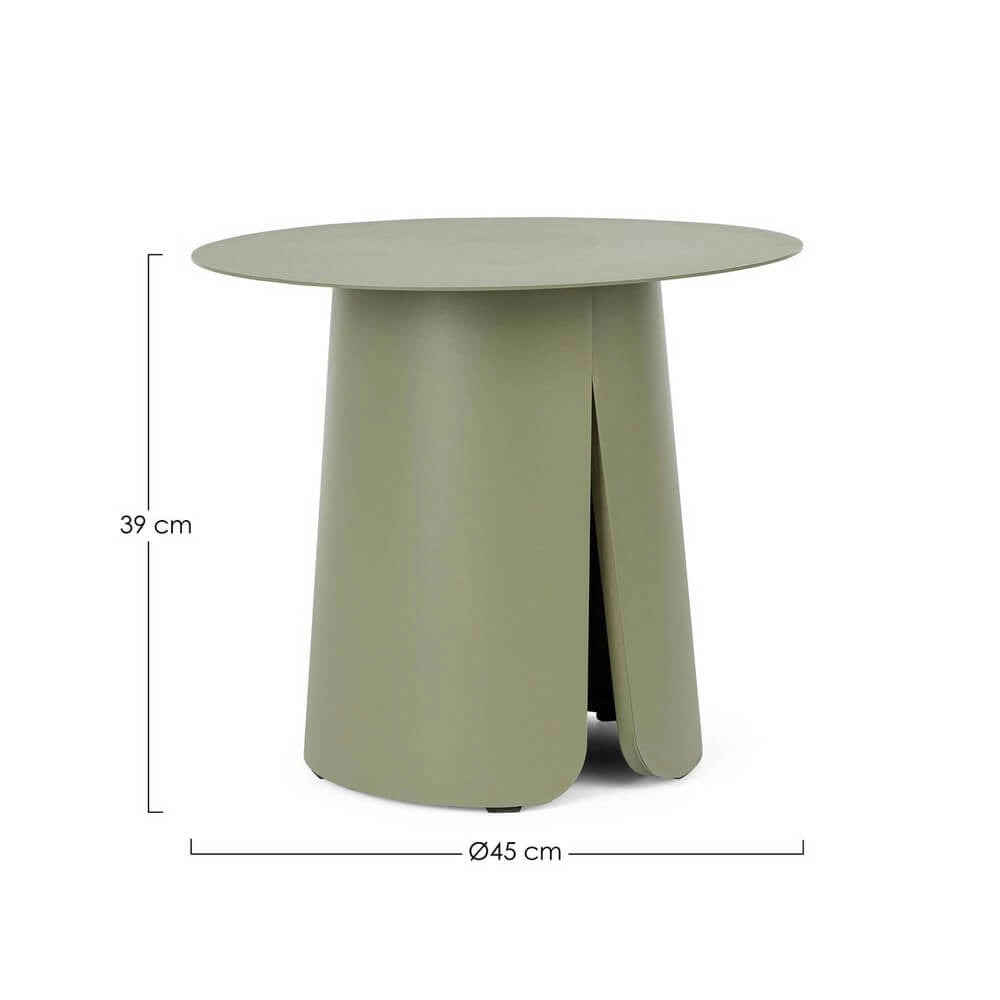 Tavolino rotondo da esterno in alluminio verniciato 45 cm - YAMIRA