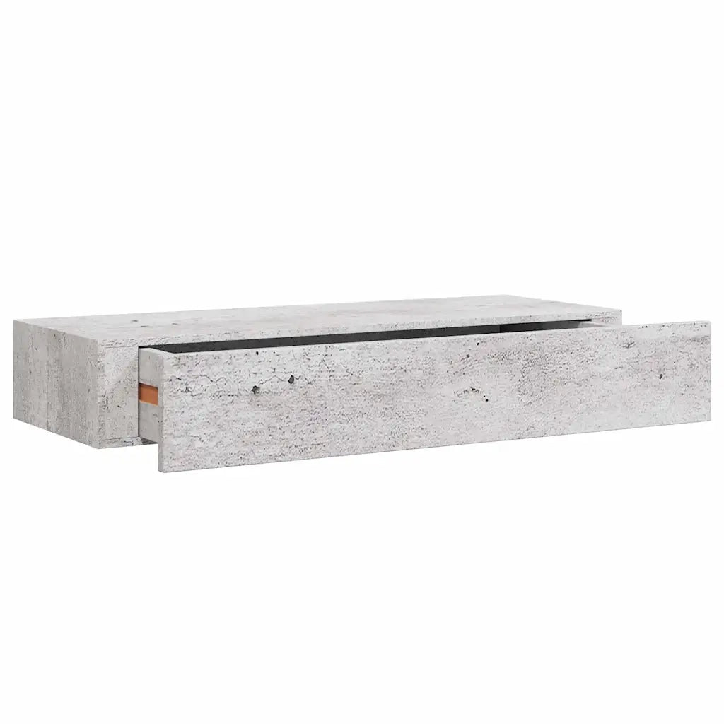 Scaffali a Muro Cassetti 2 pz Grigio Cemento 60x23,5x10 cm MDF cod mxl 53943