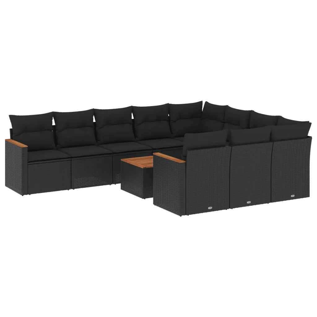 Set Divani da Giardino 11 pz con Cuscini in Polyrattan Nerocod mxl 90313