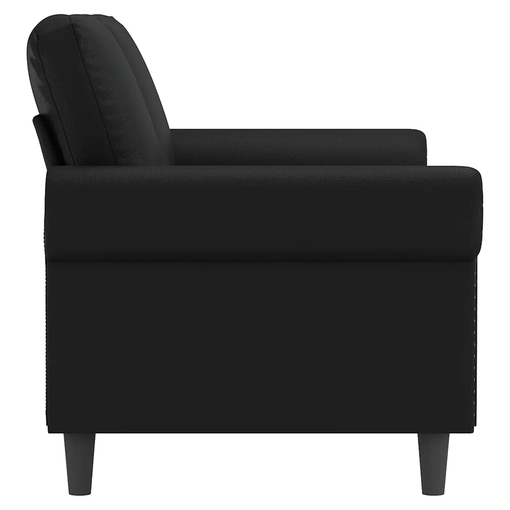 Divano | Divano da soggiorno | Sofa a 2 Posti Nero 140 cm in Similpelle