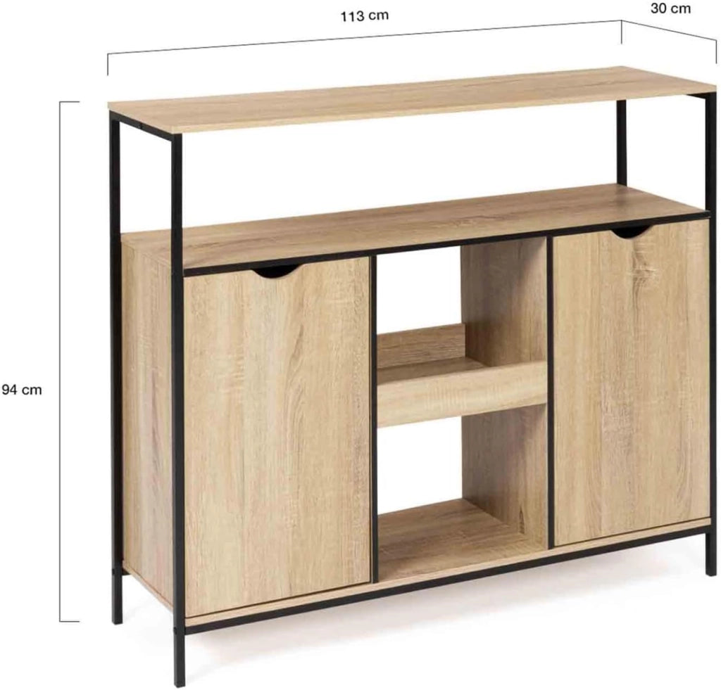 Mobili da bar con porte e ripani dal design industriale DETROIT