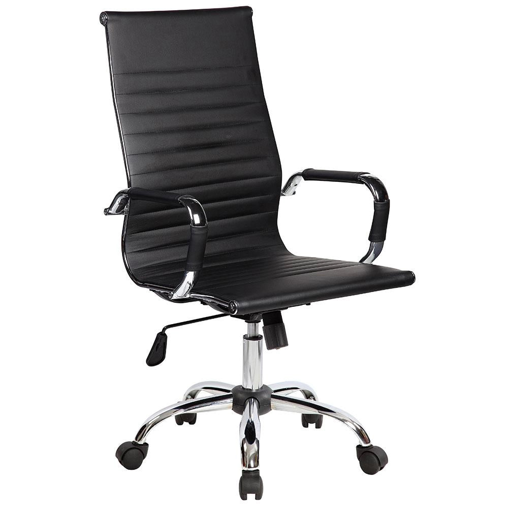 Sedia Poltrona Presidenziale da Ufficio in Similpelle Tosini Dallas Nero