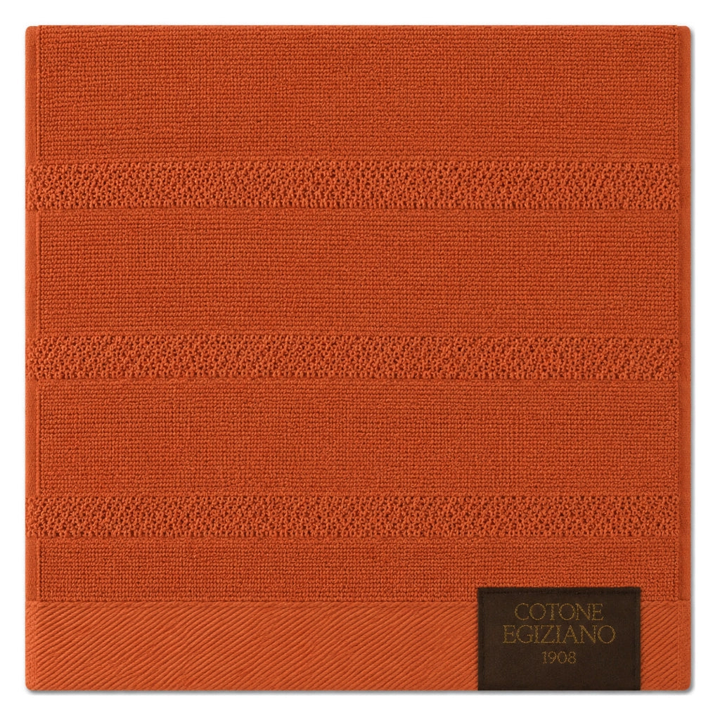 Rovarero, Telo Bagno Sfumatura Colore Struttura Terracotta, Marrone Terracotta