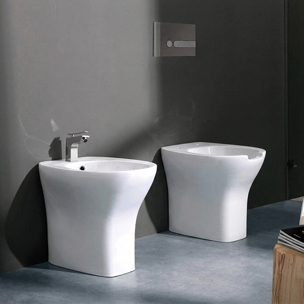 Set sanitari in ceramica bianco h 47 con apertura frontale Evolution Sanitosco