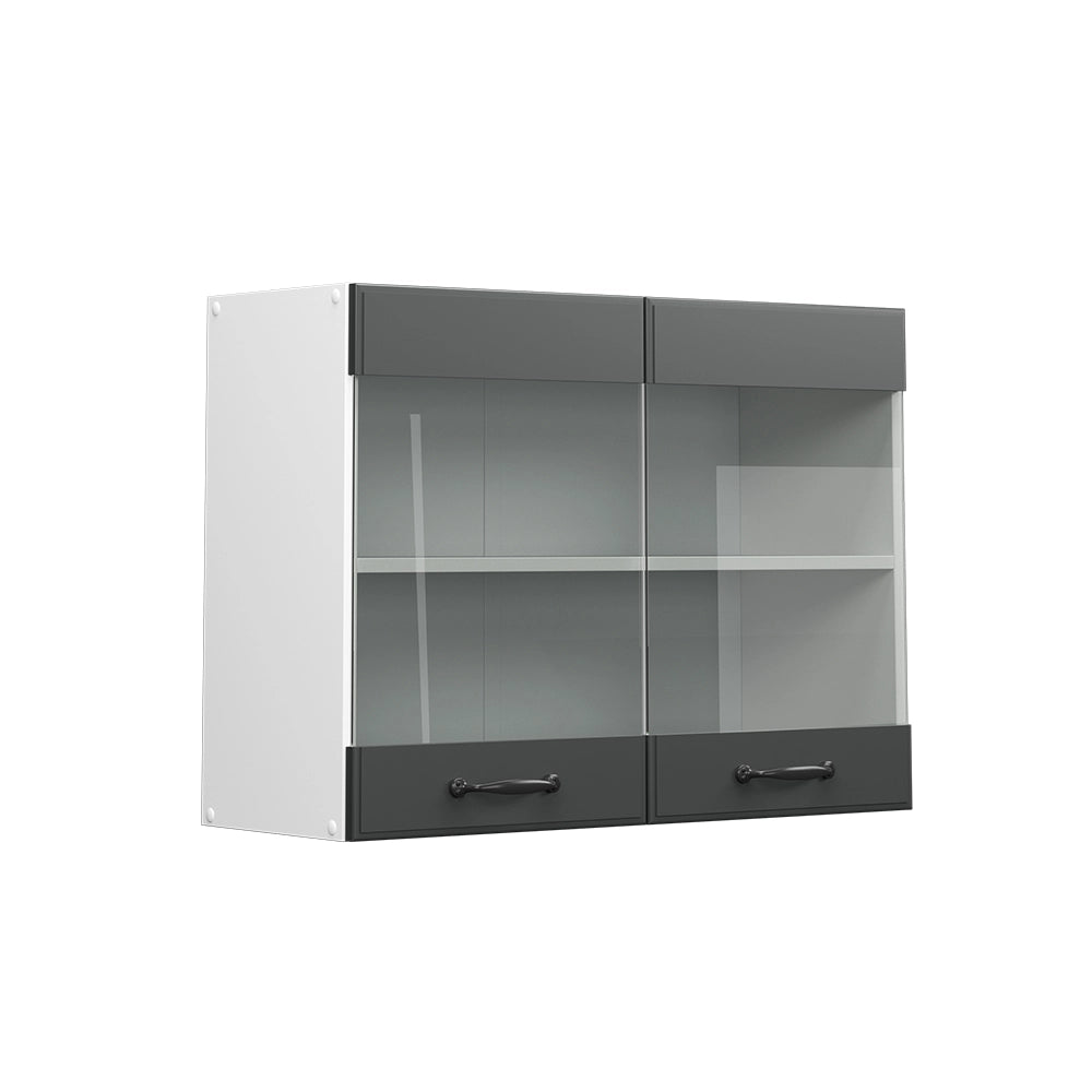Vicco Mobile da cucina in vetro Antracite casa di campagna 80 cm