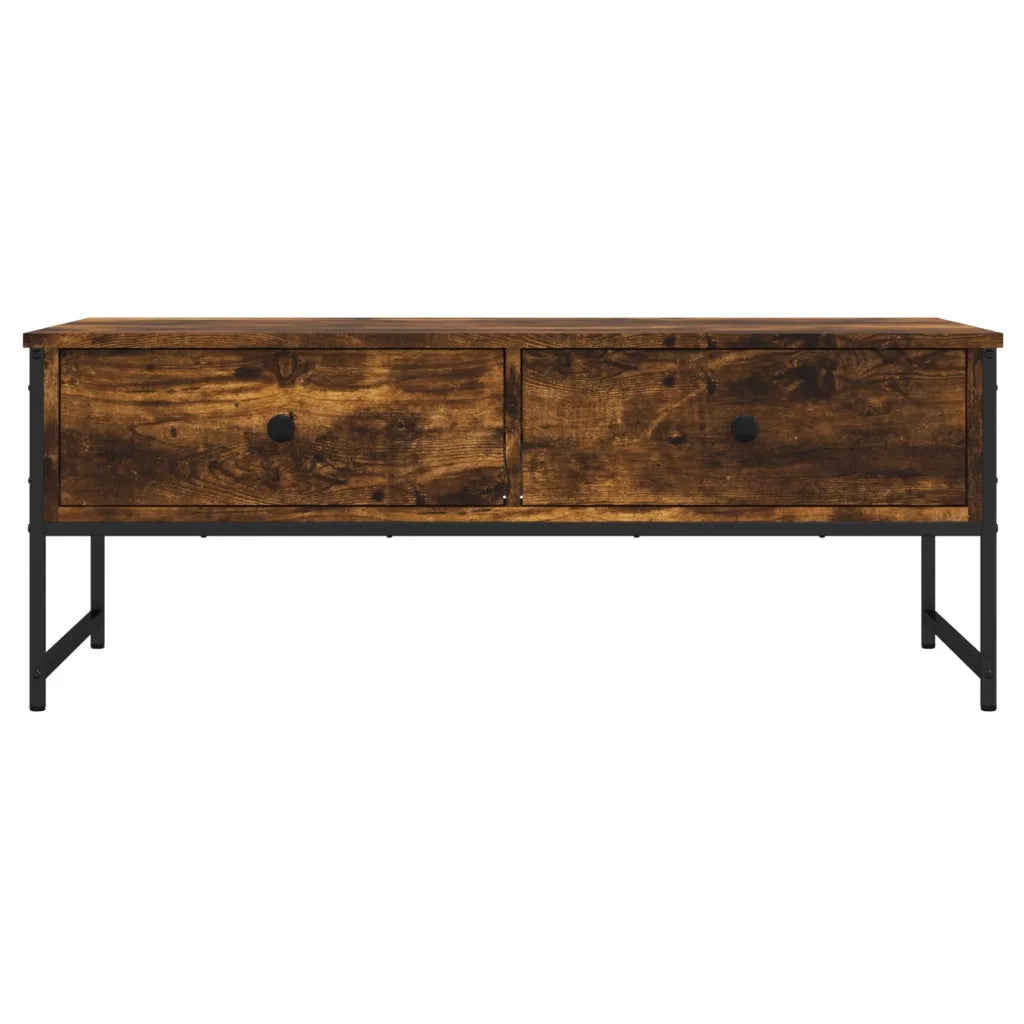 Tavolino da Salotto-Tavolino da soggiorno-Tavolo Rovere Fumo 101x49x39,5cm Legno Multistrato