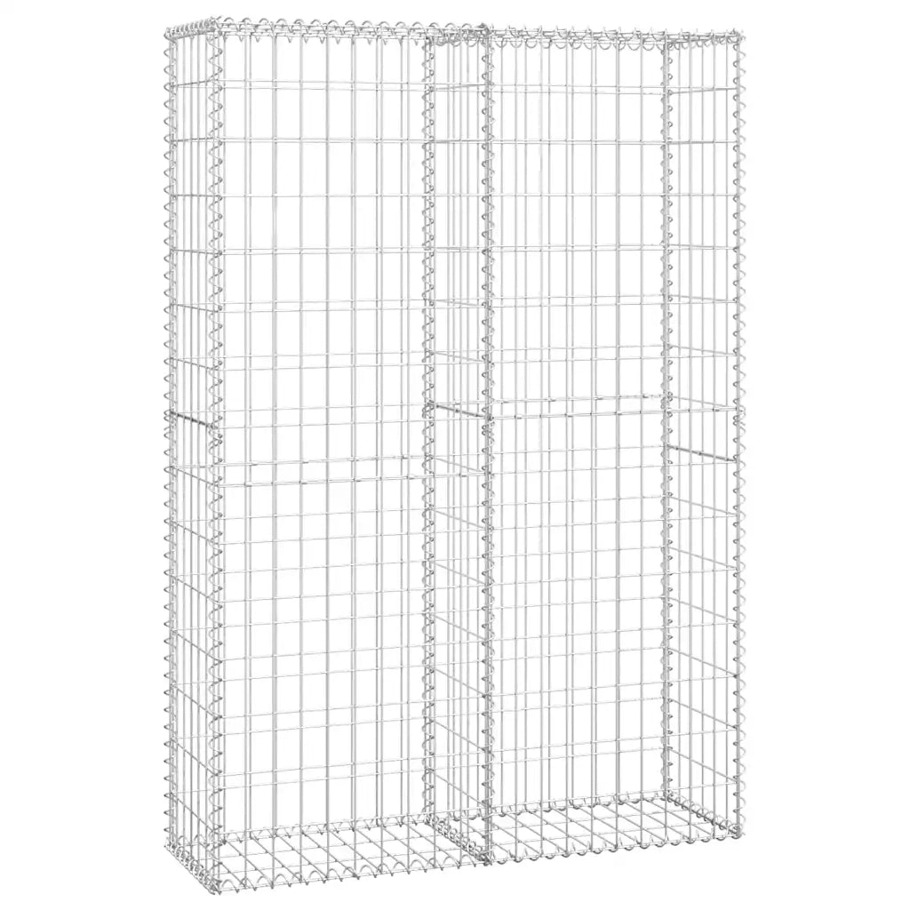 Cesto Gabbione con Coperchio in Filo Zincato 150 x 100 x 30 cm 141042