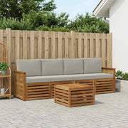 Set di divani da esterno 5 pcs Naturale e Grigio Chiaro 3383997