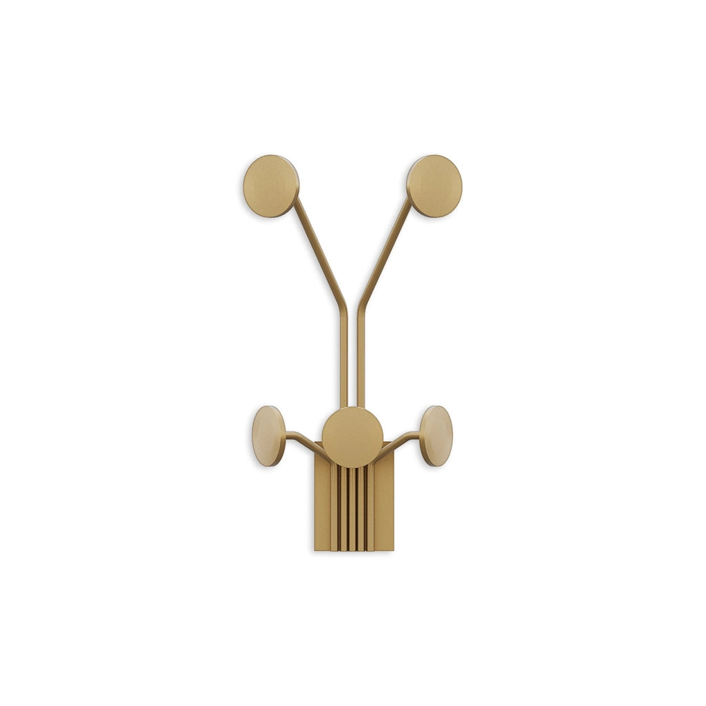 Gancio da parete in metallo "Giraffe" - 24 x 16 x 40 cm - Oro
