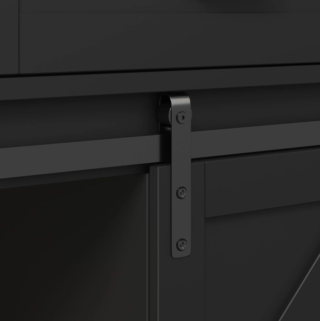 Carrello da cucina 120x45(70)x91 cm con piano ribaltabile; ruote; MDF nero