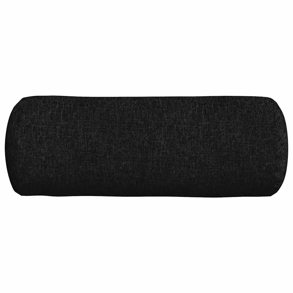 Cuscini a rullo 2 pz | Cuscini per sedie Nero ? 25 x 70 cm Tessuto