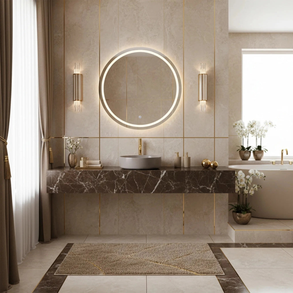 Lavabo Da Appoggio Rea Sami Beige Shiny