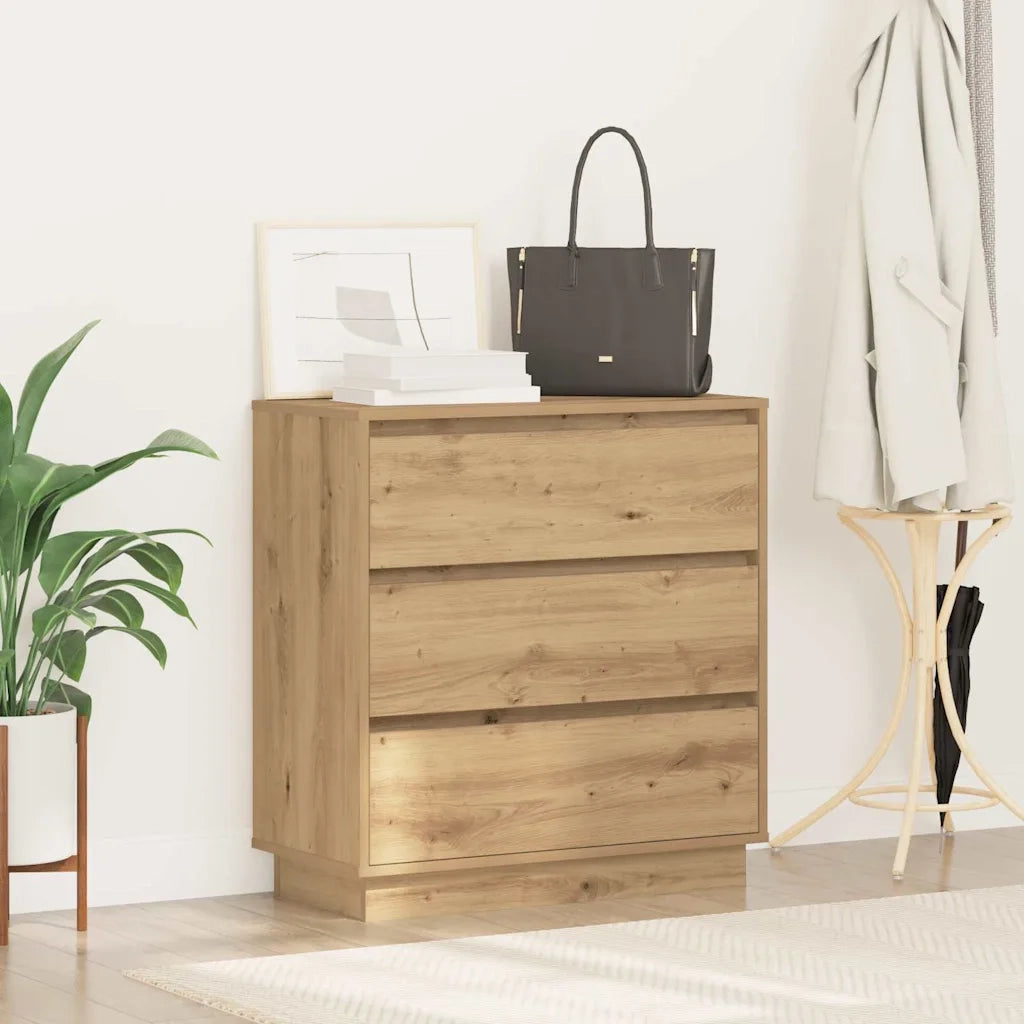 Comodino | Armadio da Notte | Mobiletto da notte Rovere artigianale 71 x 34,5 x 75 cm