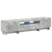 Mobile TV LED a 5 pezzi Grigio Cemento Legno ingegnerizzato 3416419