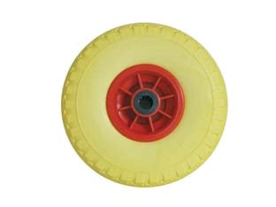 RUOTA PER CARRELLO PU PIENA MM.260 CERCHIO IN PLASTICA  ø mm.260x85 foro mm.20 senza cuscinetto    ALTE