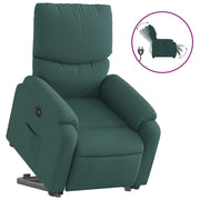 Poltrona | Sedia Relax Alzapersona Reclinabile Elettrica Verde Scuro Tessuto