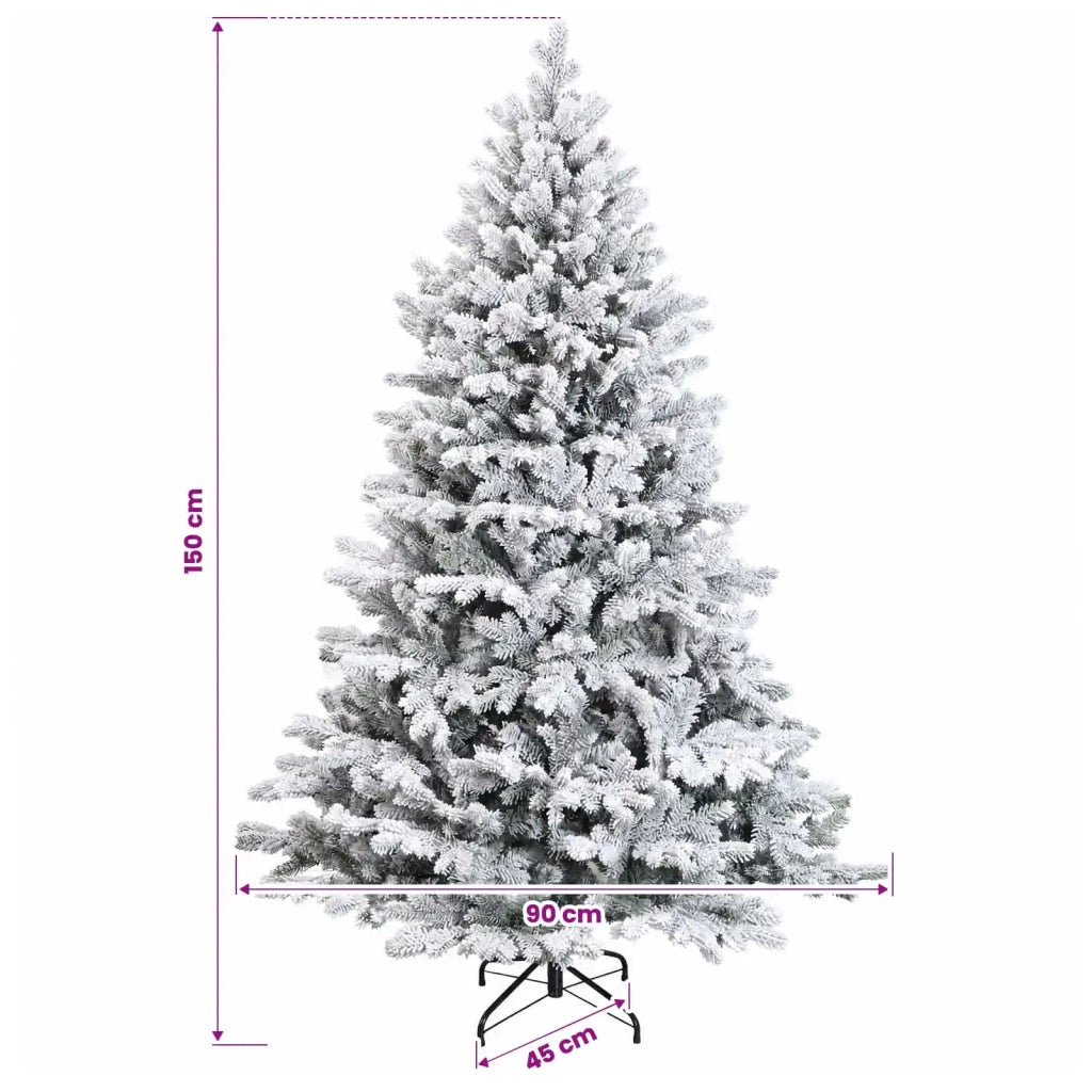 Albero di Natale Artificiale con Rami Pieghevoli 150 cm 150 LED 3465492