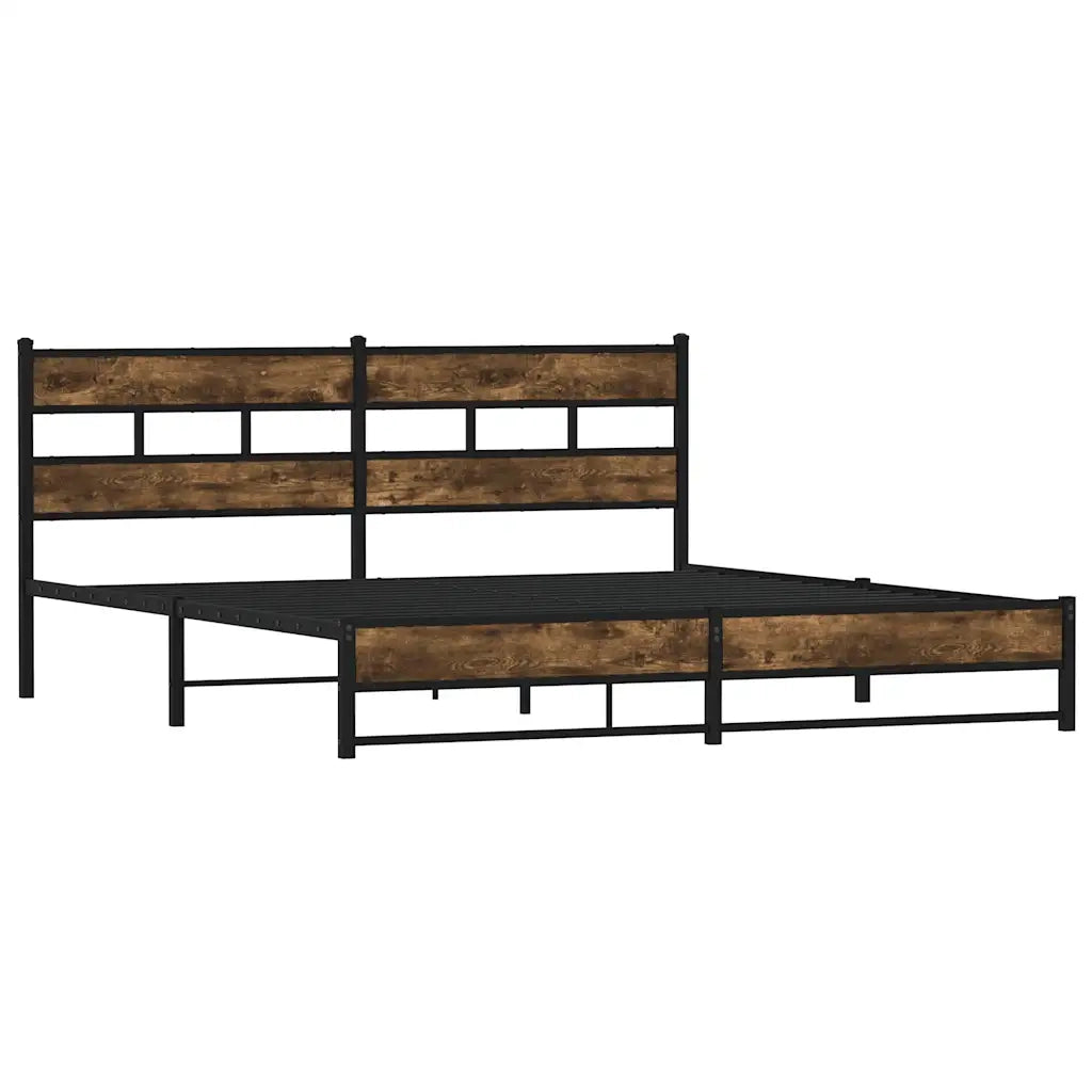Giroletto senza Materaso in Metallo Rovere Fumo 183x213 cm