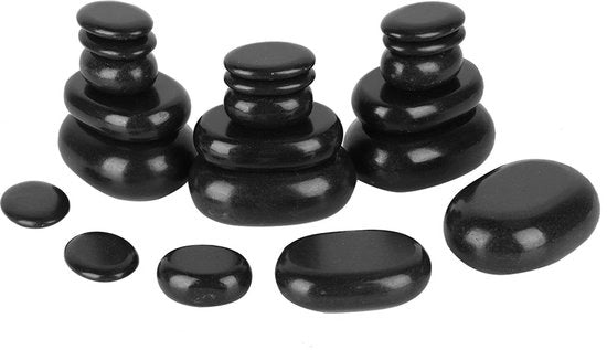 Set di massaggi con 20 pietre di basalto - set di massaggi per i piedi - miglioramento della qualità del sonno - olio essenziale - rilassamento