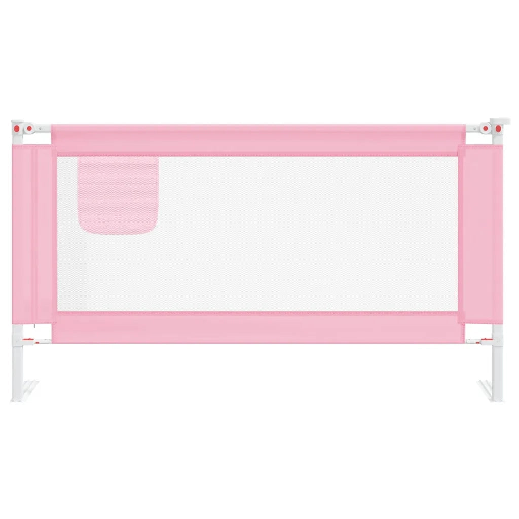 Sponda Letto di Sicurezza per Bambini Rosa 150x25 cm Tessuto 10202