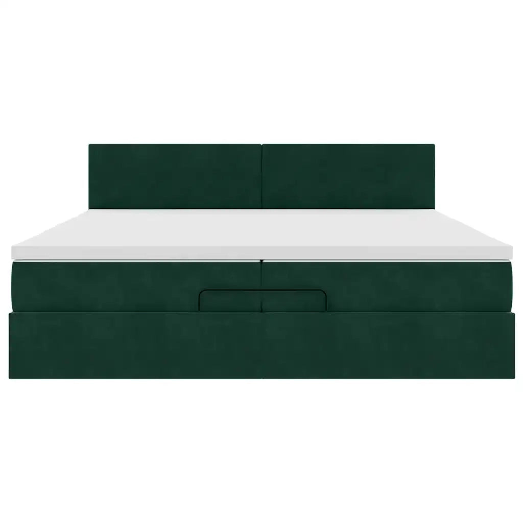 Struttura Letto Pouf con Materassi 200x200 cm Velluto 3312575
