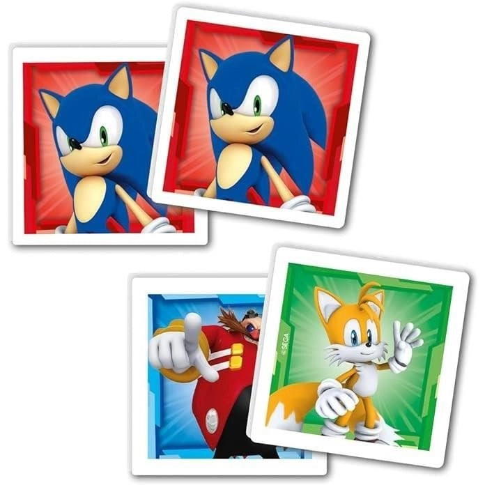 Clementoni - Edukit - Sonic - Scatola didattica 4 in 1 - 2 puzzle, 1 promemoria, 1 set da 6 cubi - Made in Italy - Dai 4 anni in su