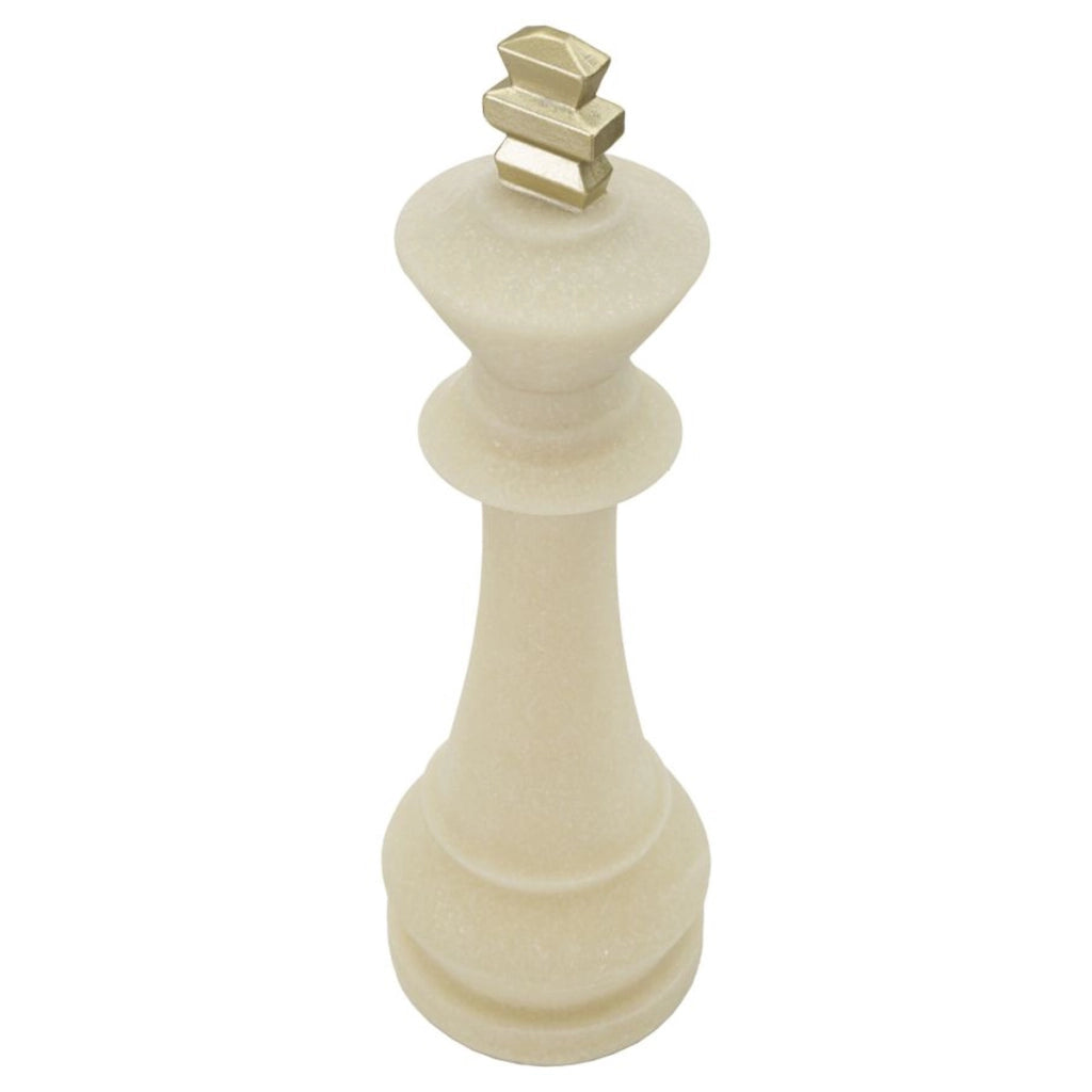 Scultura Scacchi 1, Bianco, Poliresina, 13x13x41 cm