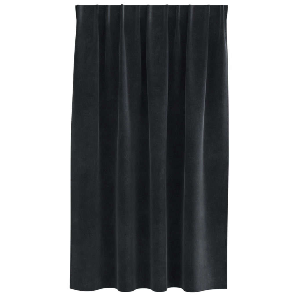 Tende Blackout  con Nastrino 2 pz in Velluto Nero