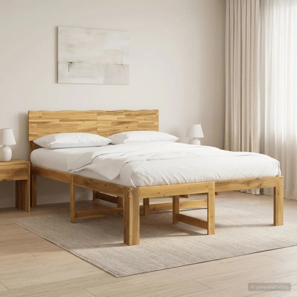 Letto matrimoniale con testiera ROSTOCK Bianco 150 x 200 cm 3405430