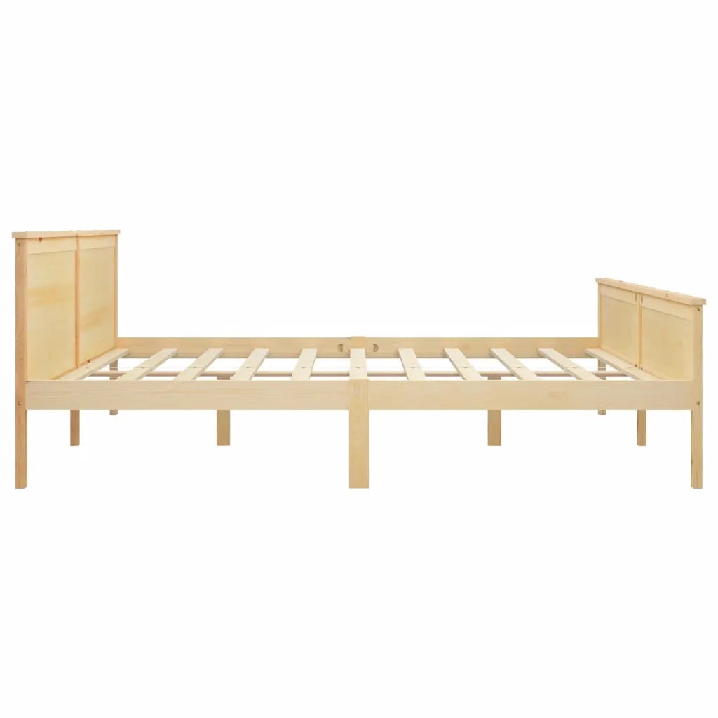 Letto matrimoniale | Letto per adulti | Giroletto in Legno Massello di Pino 200x200 cm